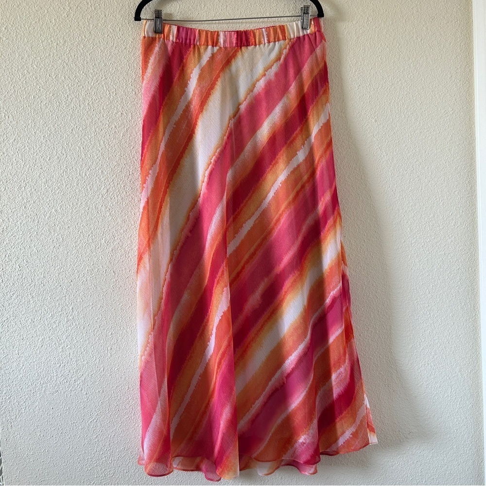 Chico’s Women’s Maxi Midi Skirt Sz 1 Vacation Party Date Summer Spring Vacation